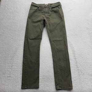 Flint and‎ Tinder 365 Pant Slim Fit Olive Green Mens 29x30 Chino Trousers